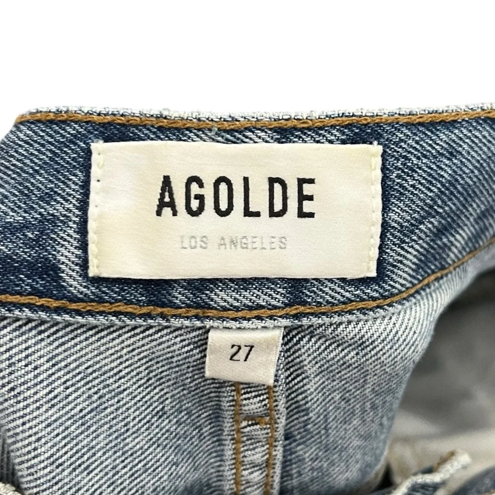 AGOLDE 90s High Rise Straight Jeans Women’s 27 Blue Casual Streetwear Distressed - Picture 10 of 14